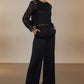 Gemma Satin Trousers - Black