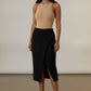 Ross Crossover Midi Skirt - Black