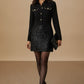 Luna Button Detail Bodycon Dress - Black