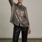 Lorna Bowknot Metallic Shirt - Bronze