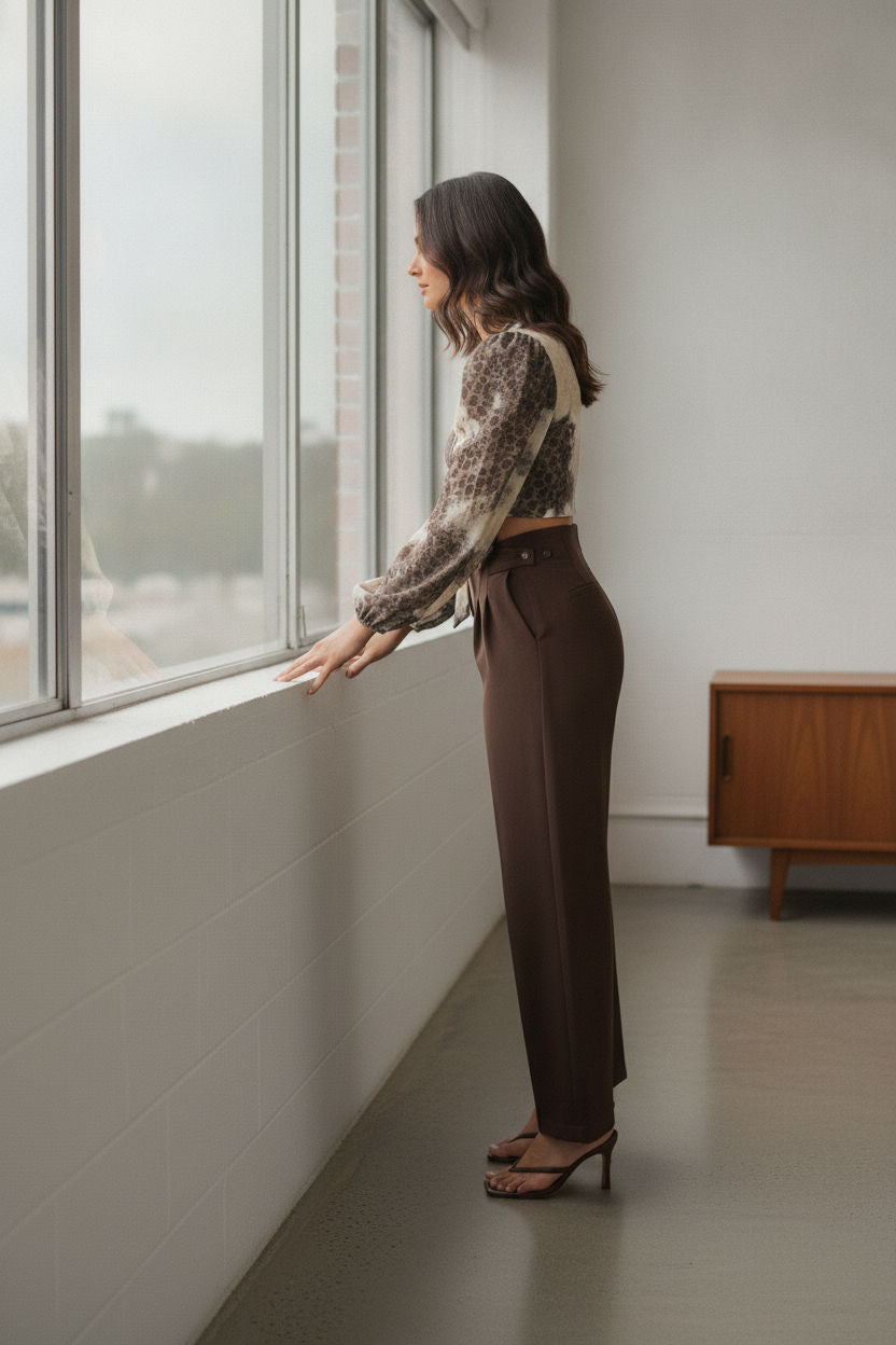 Lunna Tailored Trousers - Brown