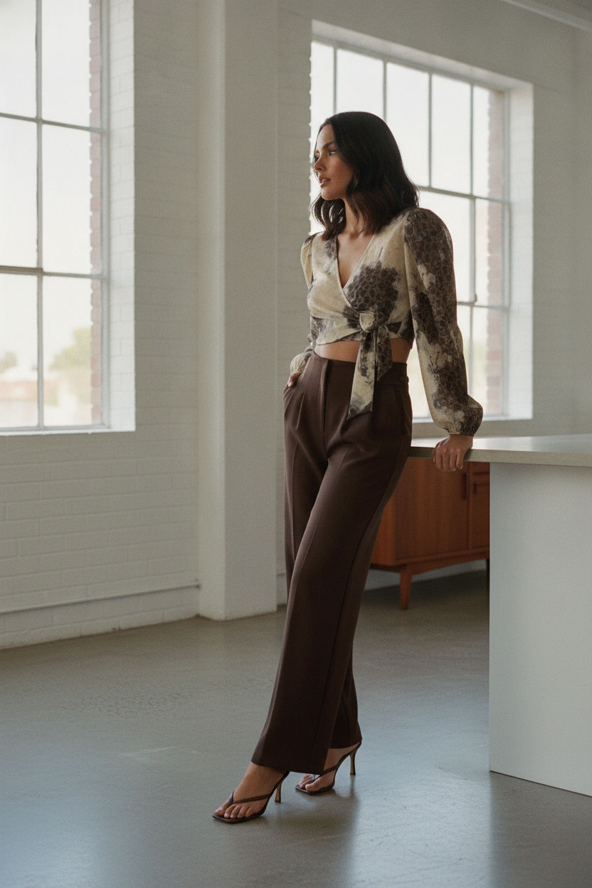 Lunna Tailored Trousers - Brown