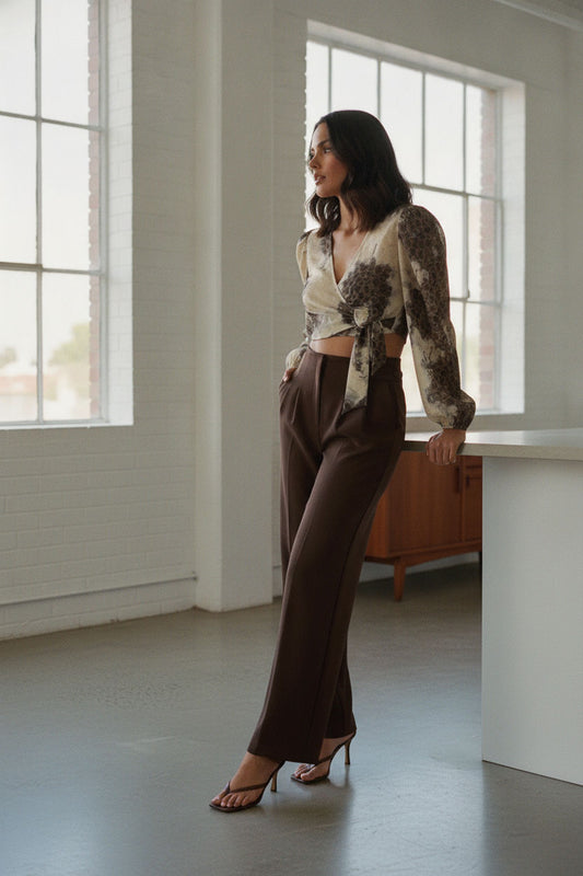 Lunna Tailored Trousers - Brown