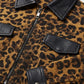 Bridget Bomber Jacket with Animal Print and Faux Leather Details