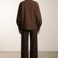 Teresa Flare Trousers with Front Pockets - Brown