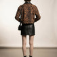 Bridget Bomber Jacket with Animal Print and Faux Leather Details