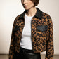 Bridget Bomber Jacket with Animal Print and Faux Leather Details