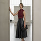 Camille Maxi Leather Skirt - Black