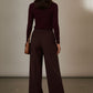 Zoe Polo Neck Top - Plum