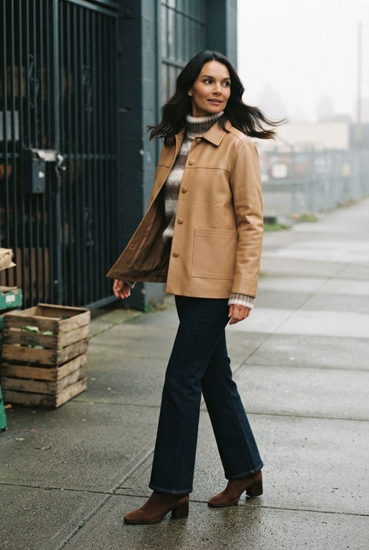 Vegan Leather Oversized Jacket