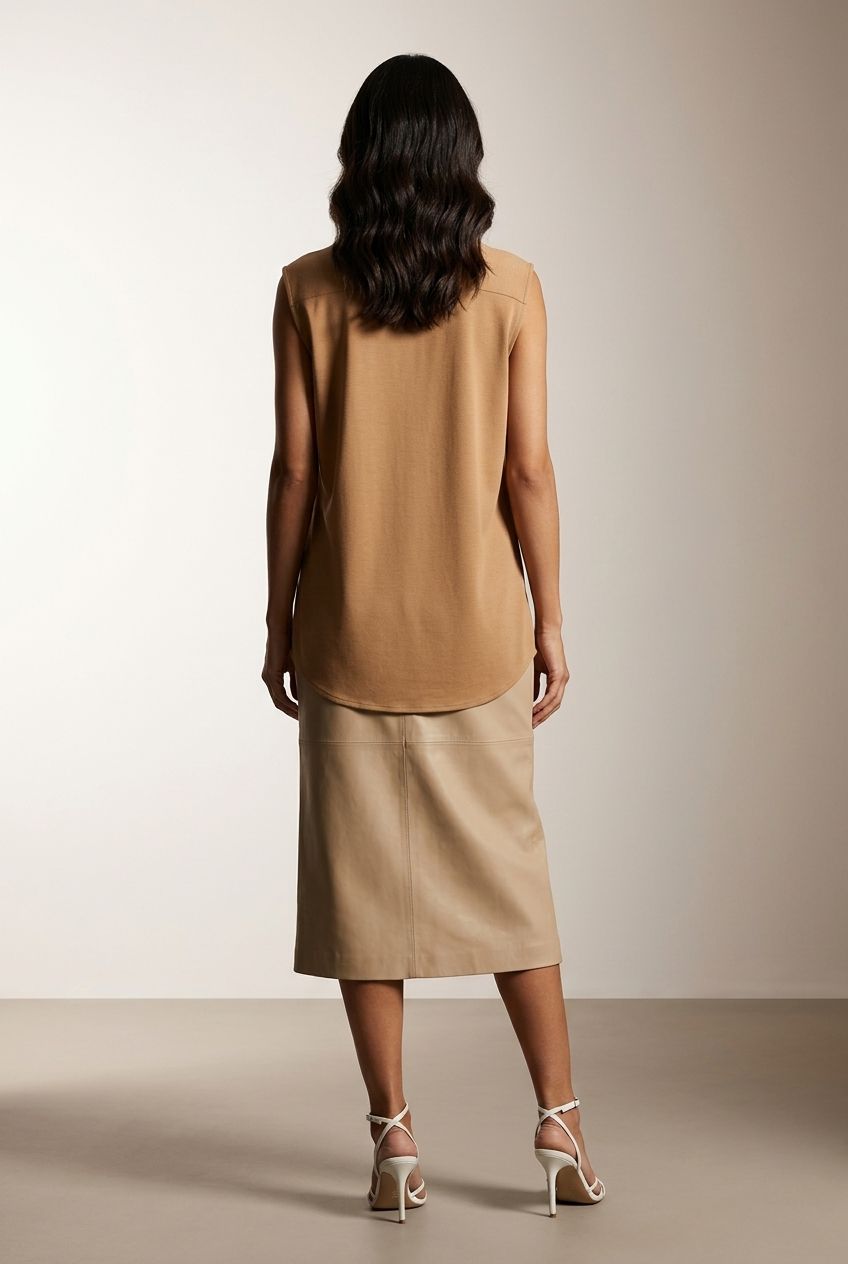 Kay Beige Button Vest