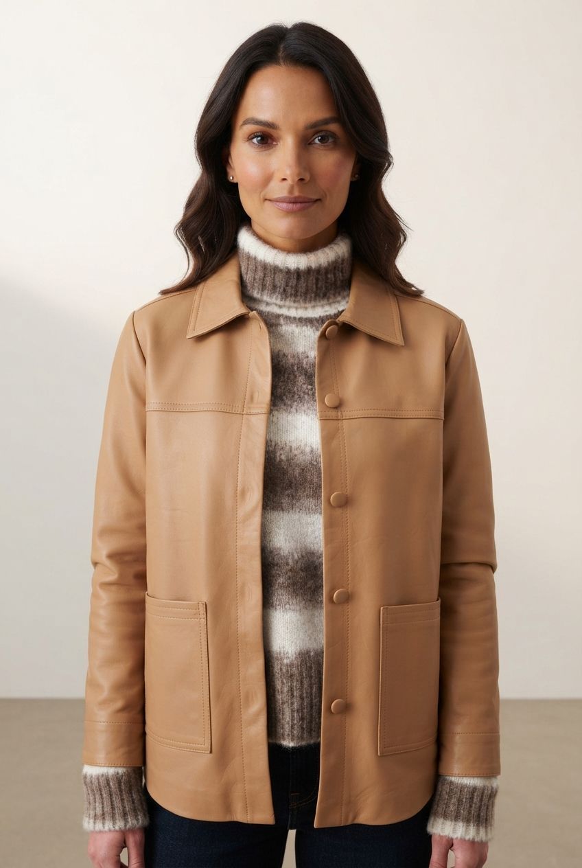 Vegan Leather Oversized Jacket