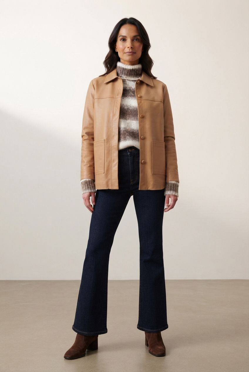 Vegan Leather Oversized Jacket