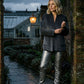 Paloma  Velvet Blazer Jacket with Pockets in Silver
