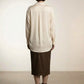 Amelie Maxi Faux Leather Skirt with Button Details - Choco Brown