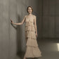 Rita Multi Layered Ruffle Dress - Taupe