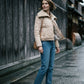 Tilly Cropped Puffer Jacket With Fur Lapel