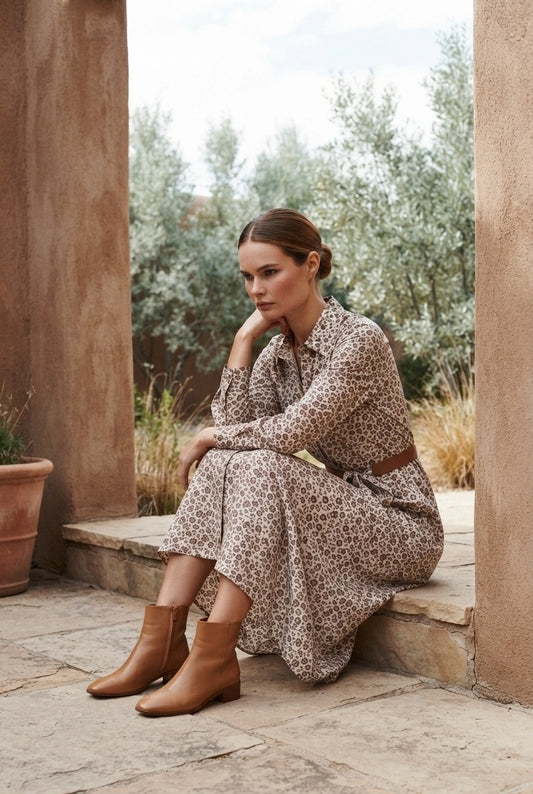 Stacey Cream Button Up Dress