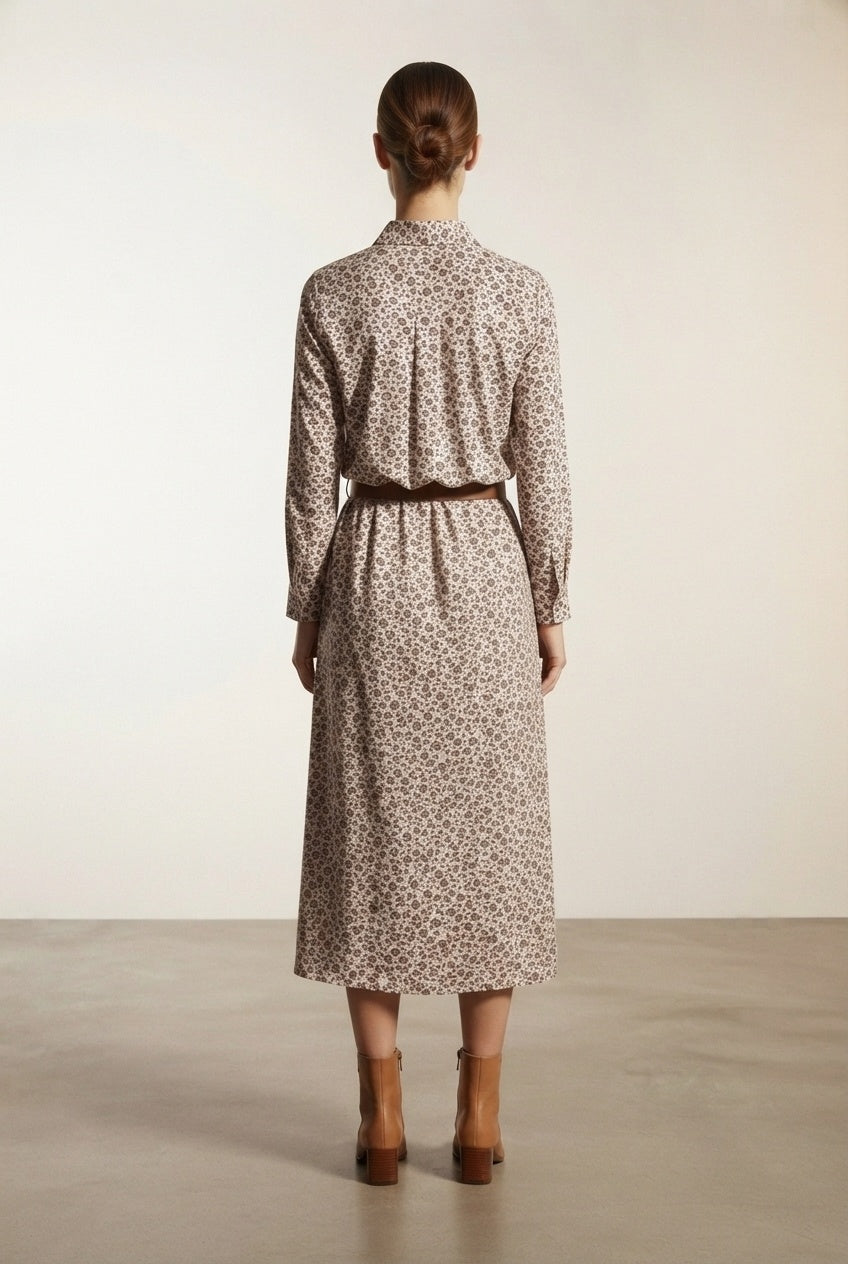 Stacey Cream Button Up Dress