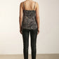 Nancy Animal Print Top - Black