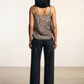 Nancy Animal Print Top - Beige