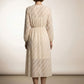 Helen Pattern Midi Dress - Beige