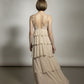 Rita Multi Layered Ruffle Dress - Taupe