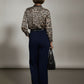 Silvia Tailored Belted Trousers - Navy