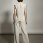Suzan High Neck and Ruffle Detailed Top - Beige