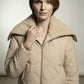 Tilly Cropped Puffer Jacket With Fur Lapel