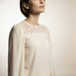 Leona Blouse with Embroidered Details - Beige