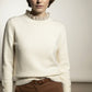Tanya Sweater Knit With Polka Dot Details - Beige
