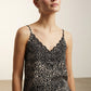 Nancy Animal Print Top - Black