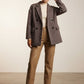 Kate Buttoned Coat - Brown