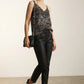 Nancy Animal Print Top - Black