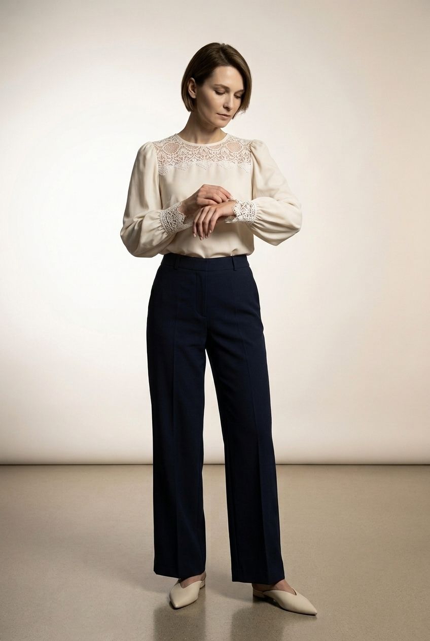 Leona Blouse with Embroidered Details - Beige