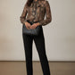 Nicole Animal Print Shirt - Brown