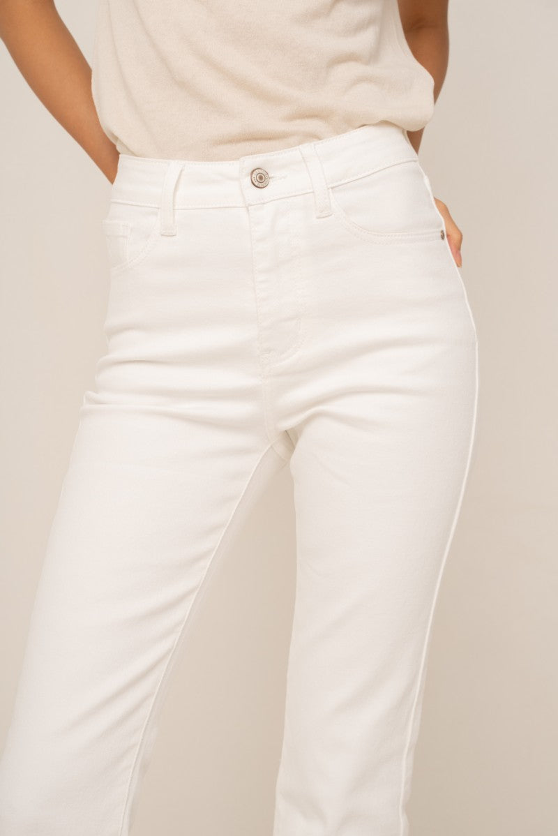 Maryline Straight Cut Jeans - White