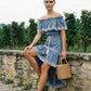 Fernanda Ruffle Denim Dress