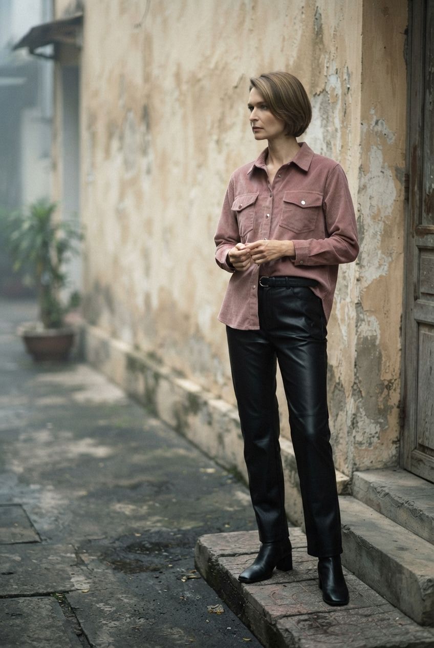 Melina Ribbed Light Jacket - Rose