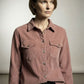 Melina Ribbed Light Jacket - Rose