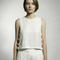 Alice Side Slit Top With Stones Pattern - White