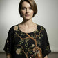 Emma Animal Print Top - Black