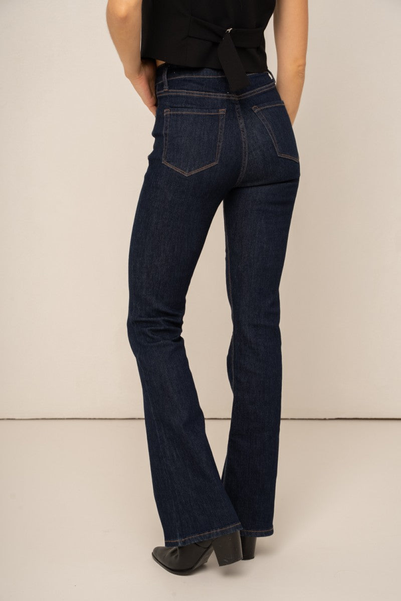 Emma Flare Jeans - Dark Blue