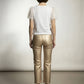Solange Straight Leatherette Pants - Golden