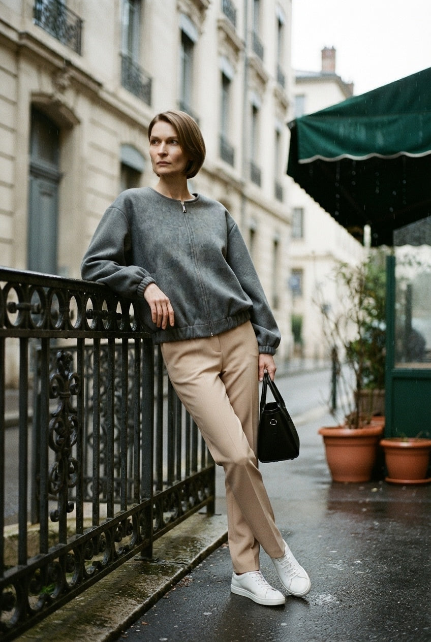 Evelyn Bomber Jacket - Grey