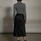 Lola Pattern Midi Skirt - Black