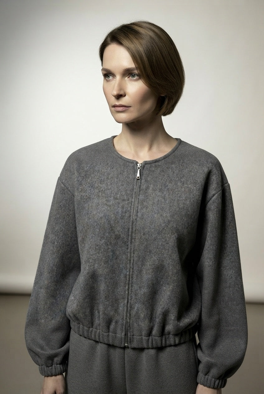 Evelyn Bomber Jacket - Grey
