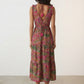 Isabella Printed Maxi Boho Dress - Pink