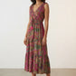 Isabella Printed Maxi Boho Dress - Pink